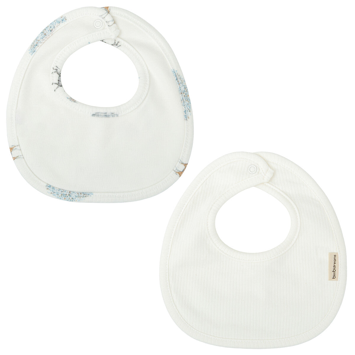 SET 2 BAVAGLINI 19X19 IN BAMBOO E COTONE - Neonato - 50%COTONE ORGANICO-50%BAMBOO - Bimbidreams 190R0410