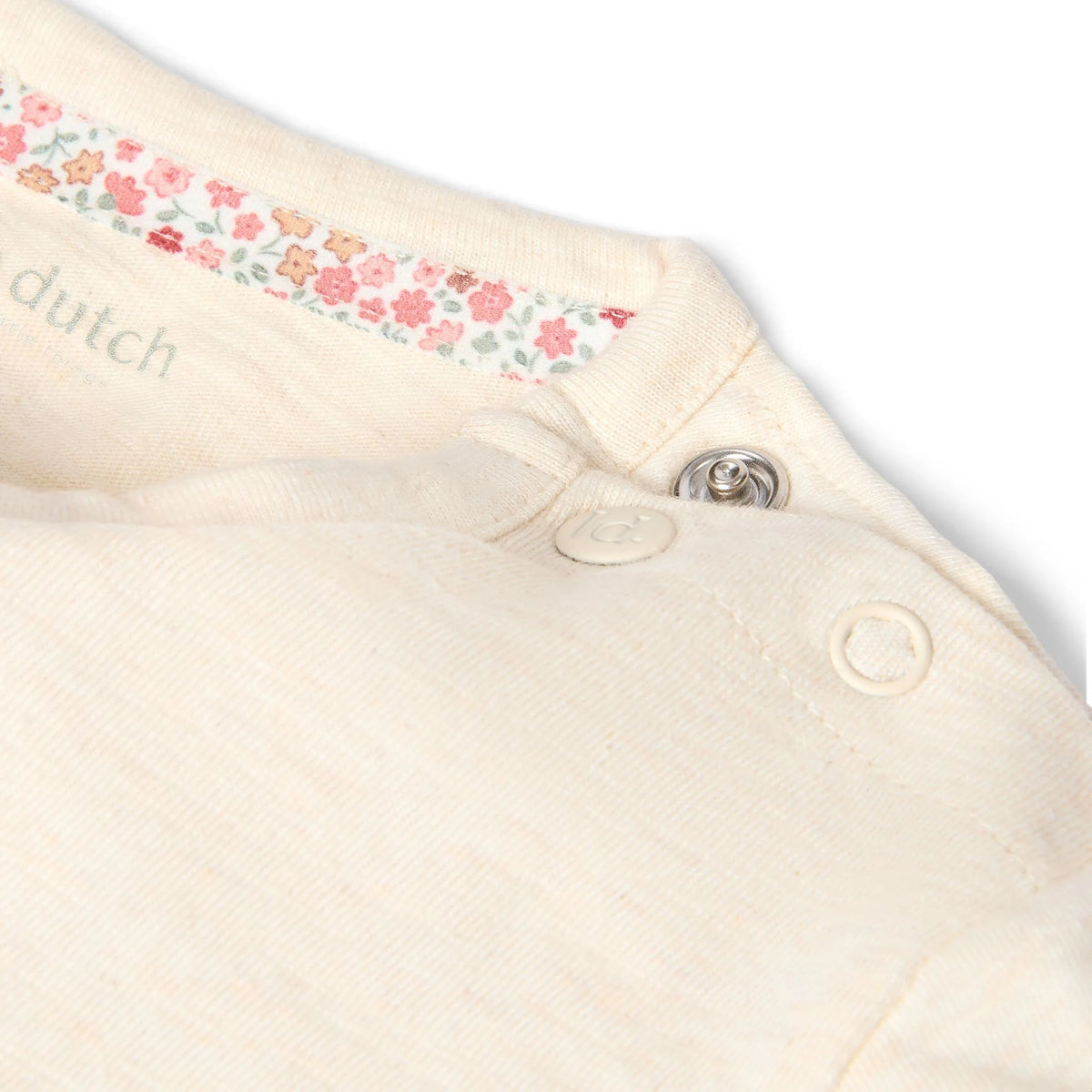 MAGLIA CON FIORI RICAMATI E MANICHE A PALLONCINO - NEONATA - 100% COTONE ORGANICO - LITTLE DUTCH CL26091007