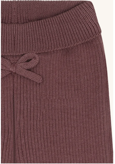 leggins a zampa in filo - NEONATA - 100% COTONE ORGANICO - HUST AND CLAIRE 380030