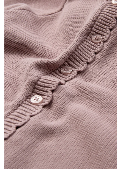 Cardigan in filo di cotone organico 100%, con bottoni e cappuccio unicorno. - BAMBINA - 100% COTONE ORGANICO - HUST AND CLAIRE 500030