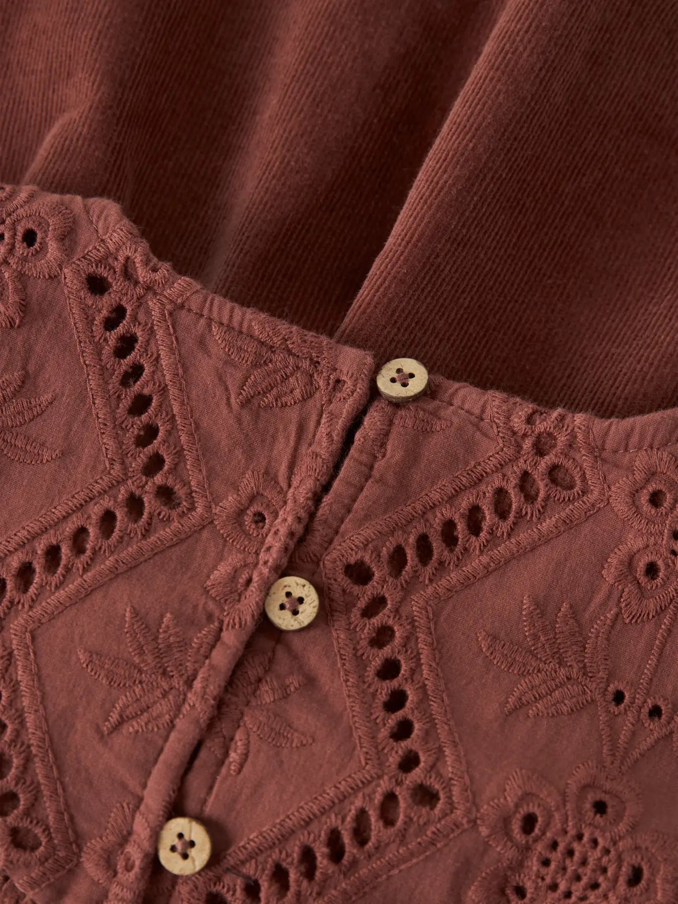 ABITO LEGGERO IN VELLUTO A COSTINE CON RICAMI - BAMBINA - COTONE ORGANICO - LIL ATELIER 13259153