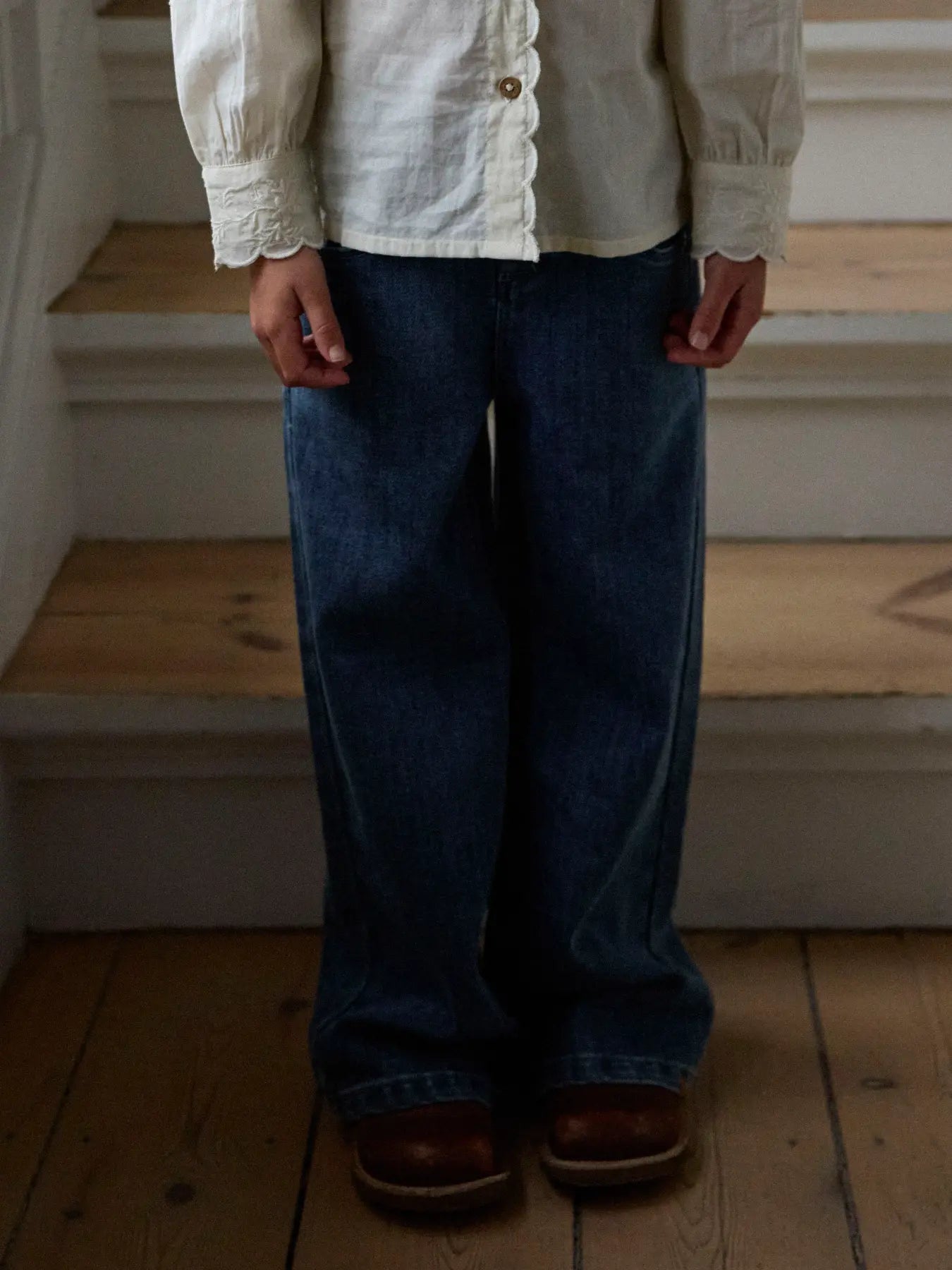 WIDE JEANS - BAMBINO - COTONE DENIM - LIL ATELIER 13259126