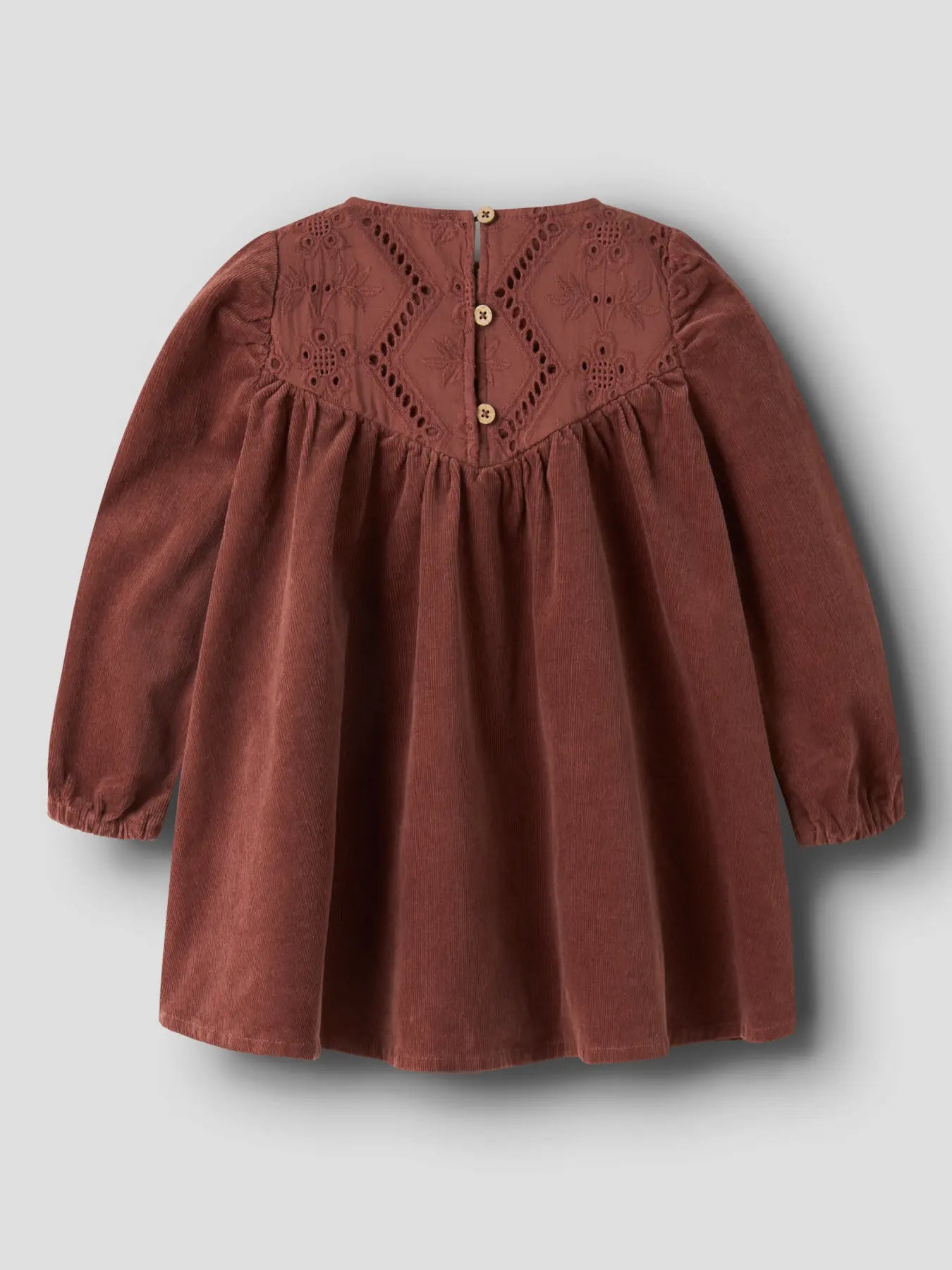 ABITO LEGGERO IN VELLUTO A COSTINE CON RICAMI - BAMBINA - COTONE ORGANICO - LIL ATELIER 13259153