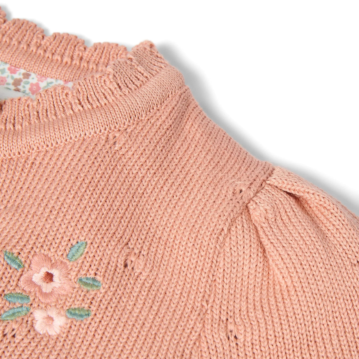 CARDIGAN FIORI RICAMATI - NEONATA - 100% COTONE ORGANICO - LITTLE DUTCH CL26092501