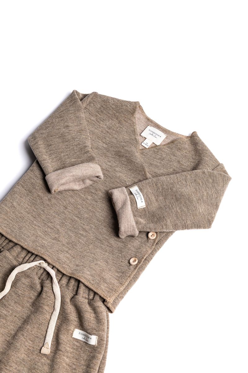 TWINSET CON APERTURA INCROCIATA - Neonato - 44% viscosa di bambù - 44% poliestere riciclato - 12% elastan - BAMBOOM 1306
