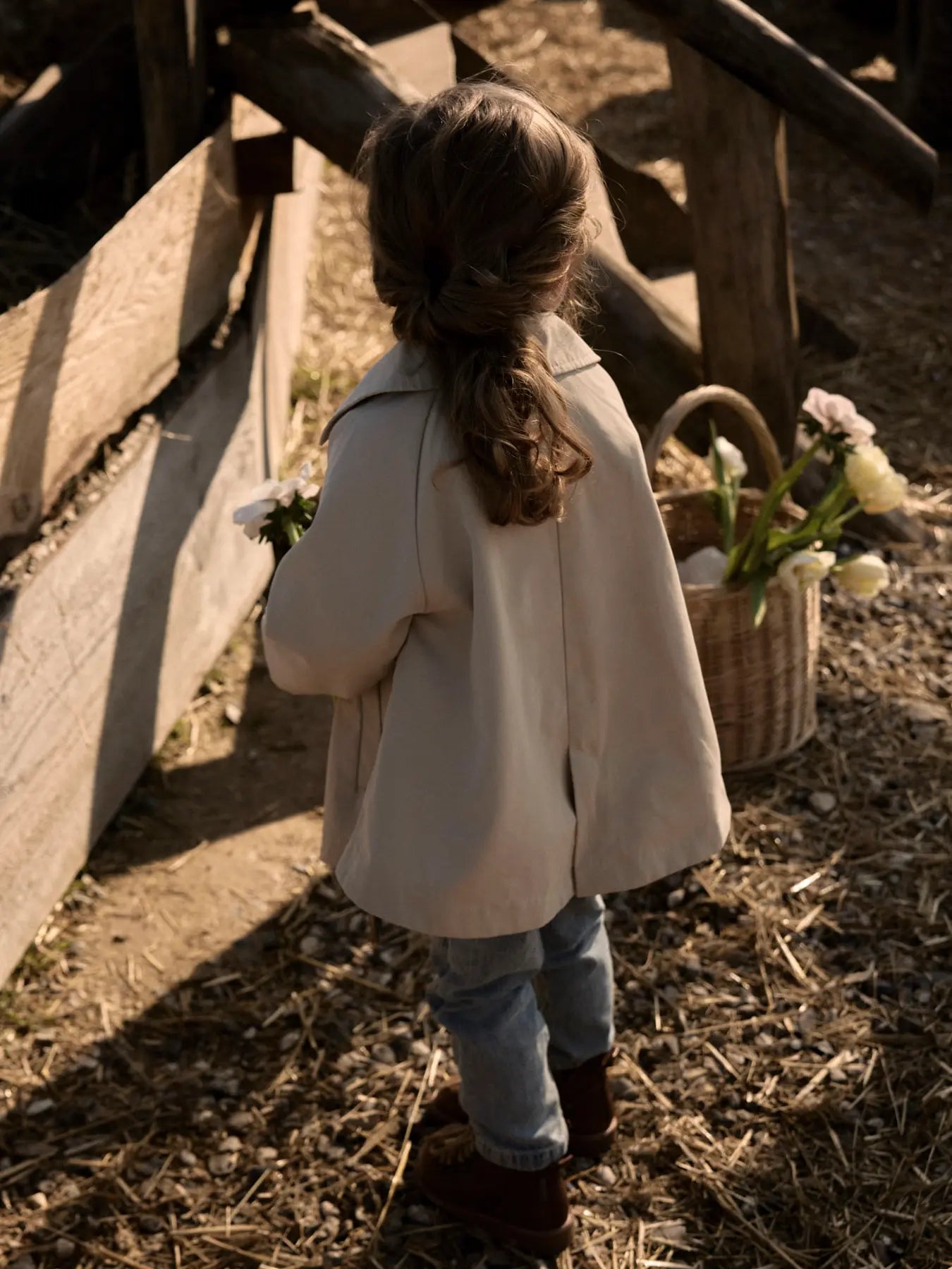 Trench Svasato Bambina Beige – Capispalla Primavera | Lil Atelier