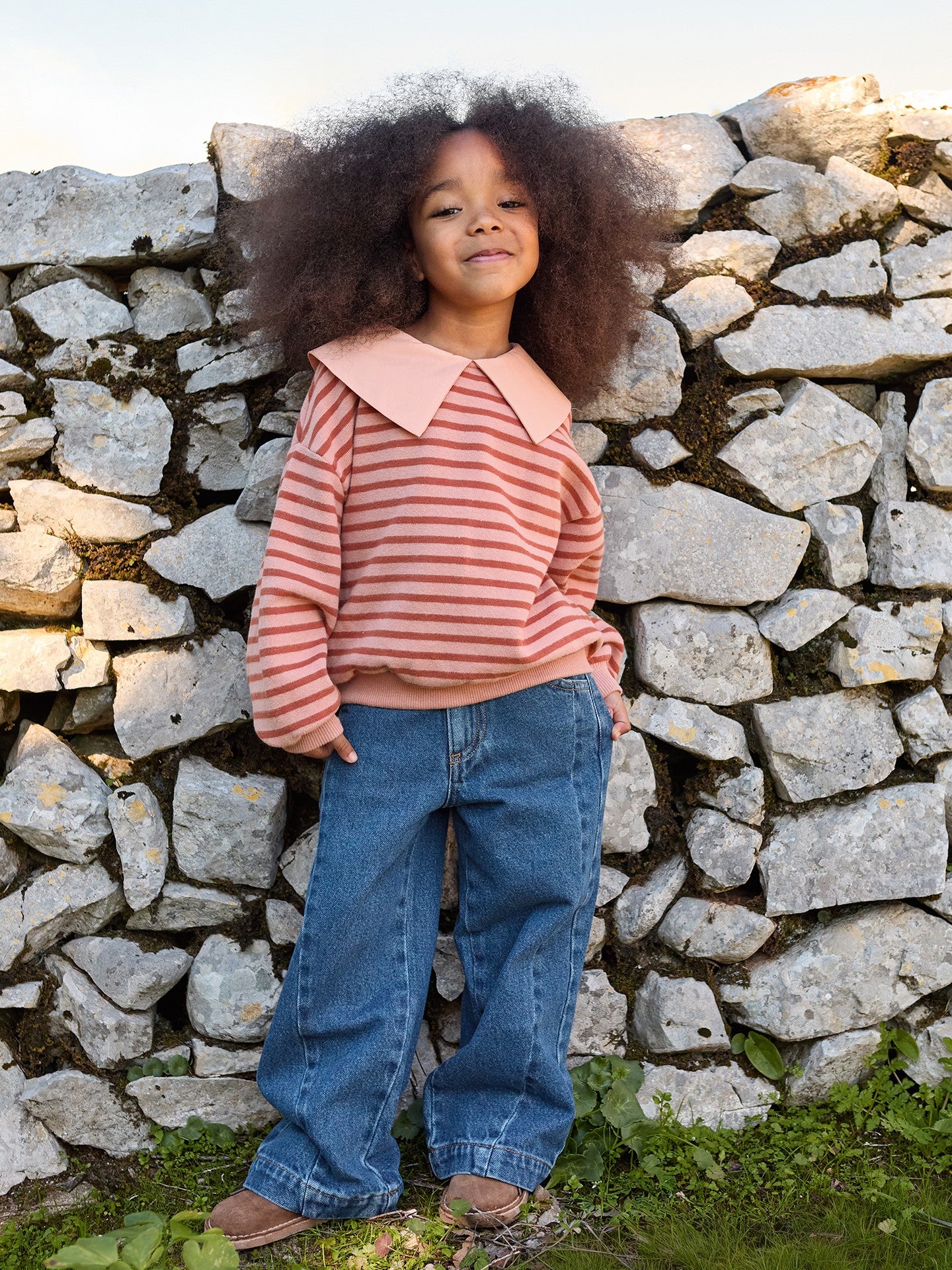 FELPA CON COLLETTO - BAMBINA - 89%COTONE ORGANICO-10%RCO-1%ELASTANE - PLAY UP 4AT11352