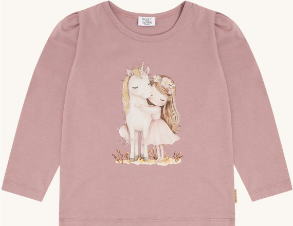 Maglia manica lunga - BAMBINA - 100% COTONE ORGANICO - HUST AND CLAIRE 500034