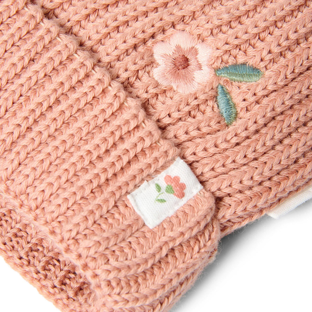 CAPPELLO CON FIORE RICAMATO - NEONATA - 100% COTONE ORGANICO - LITTLE DUTCH CL26099009