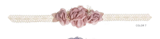 CINTA IN PIZZO ELEGANTE CON BOUQUET DI FIORI - BAMBINA - Lino - BARCELLINO 6645