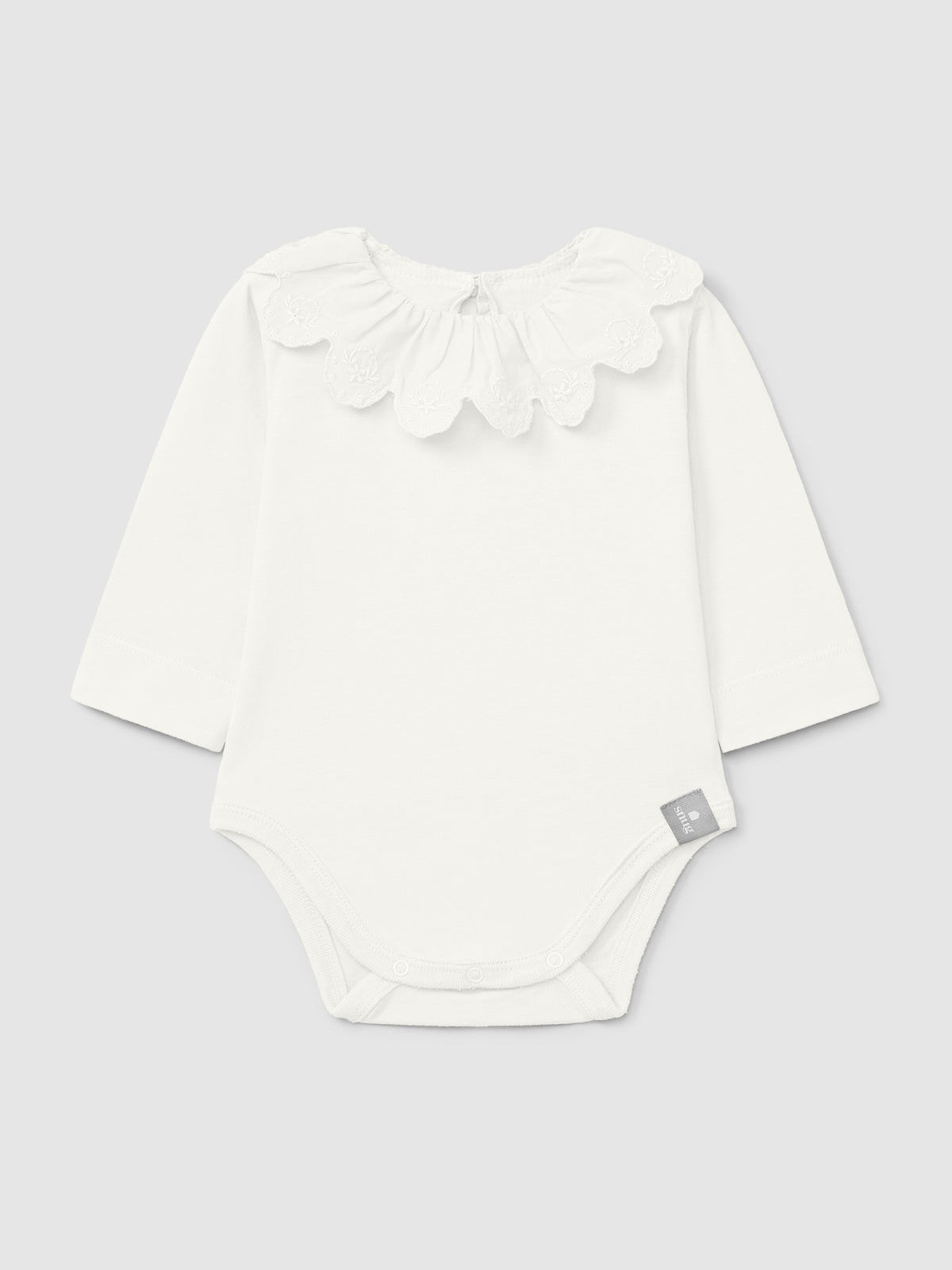 BODY CON COLLETTO PIZZO - NEONATA - 100% cotone - SNUG 934AX6W070G21