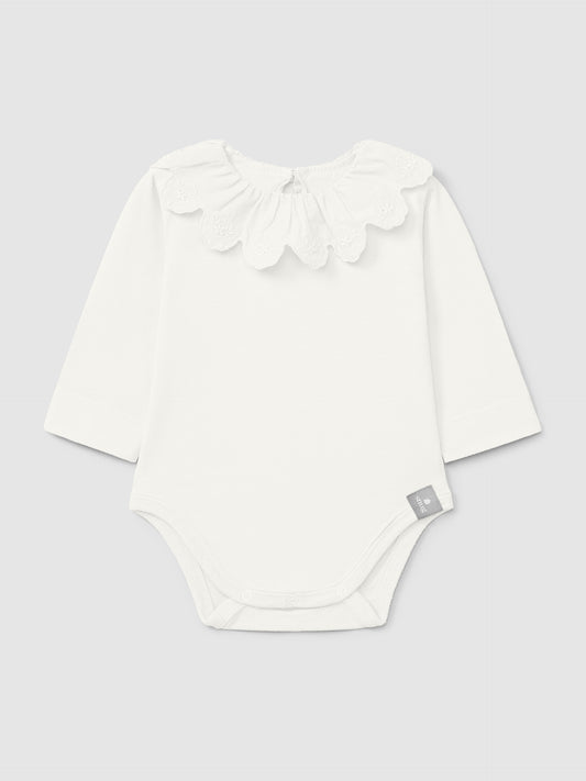 BODY CON COLLETTO PIZZO - NEONATA - 100% cotone - SNUG 934AX6W070G21