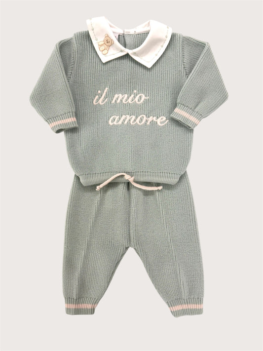 TUTINA 2 PZ "IL MIO AMORE" - Neonato - LANA 100% - Marlù IS6550