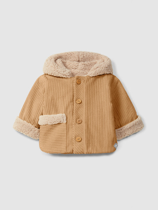 CAPPOTTO VELLUTO A COSTINE CON CAPPUCCIO - BAMBINO - VELLUTO A COSTINE E TEDDY RECICLATO - SNUG 934AR6W046R78