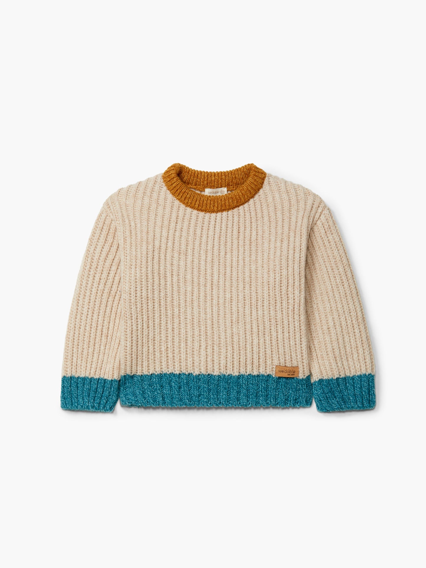 MAGLIONCINO GIROCOLLO - BAMBINO - LANA MERINOS 100% - WEDOBLE I26.09301E