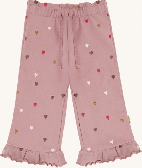 completo tuta 2 pezzi cuori - BAMBINA - 100% COTONE ORGANICO - HUST AND CLAIRE 500022