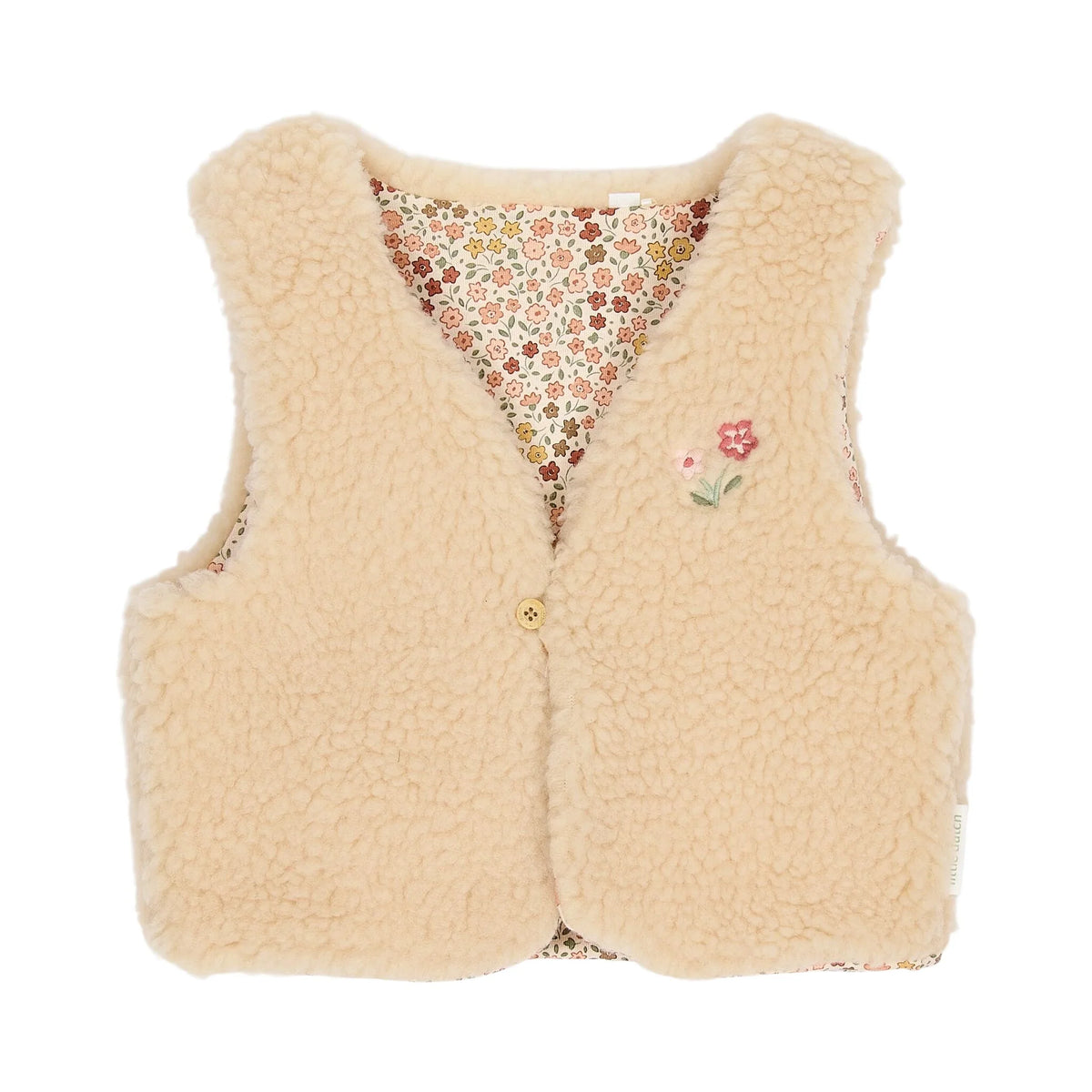 gilet teddy - NEONATA - 100% COTONE ORGANICO - LITTLE DUTCH CL26092514