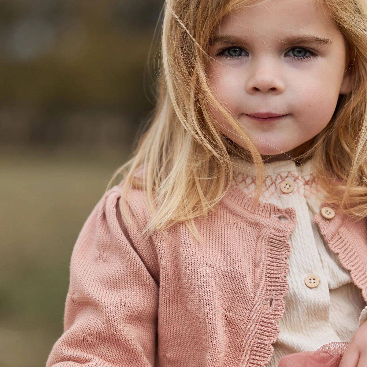CARDIGAN FIORI RICAMATI - NEONATA - 100% COTONE ORGANICO - LITTLE DUTCH CL26092501