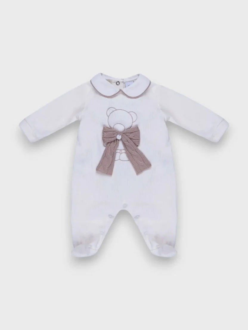 TUTINA COST. INTERA CON ORSETTO E FIOCCO - Neonato - Velluto - Marlù IS6714