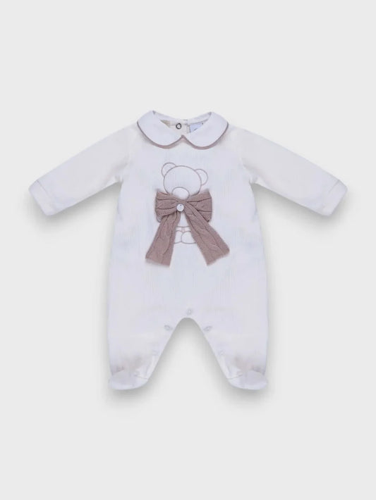 TUTINA COST. INTERA CON ORSETTO E FIOCCO - Neonato - Velluto - Marlù IS6714