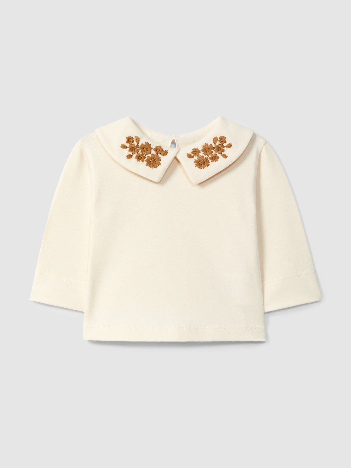 MAGLIA CON COLLO RICAMATO - BAMBINA - 100% cotone - SNUG 934BB6W013G53