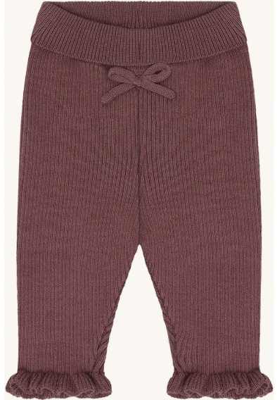 leggins a zampa in filo - NEONATA - 100% COTONE ORGANICO - HUST AND CLAIRE 380030