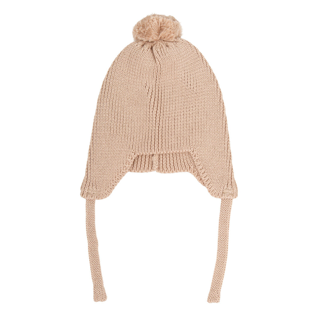 CAPPELLINO TRICOT CON POMPON - Neonato - 50%BAMBOO-50%COTONE ORGANICO - Bimbidreams GOPTRI00