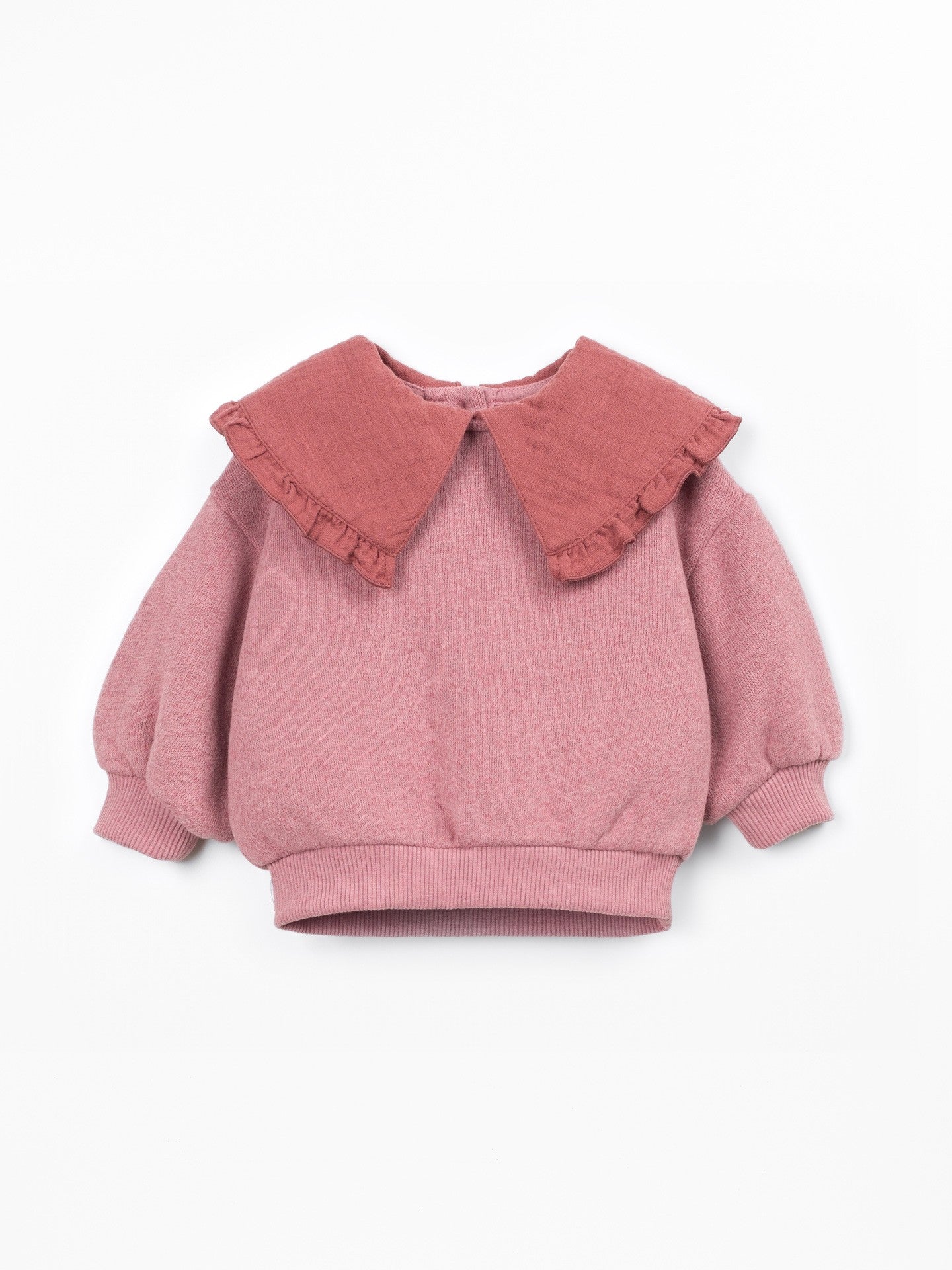 FELPA CON COLLETTO IN MUSSOLA - NEONATA - COTONE ORGANICO - PLAY UP 2AT10903