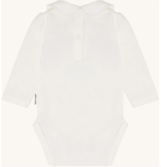 body manica lunga con colletto - NEONATA - 100% COTONE ORGANICO - HUST AND CLAIRE 380017