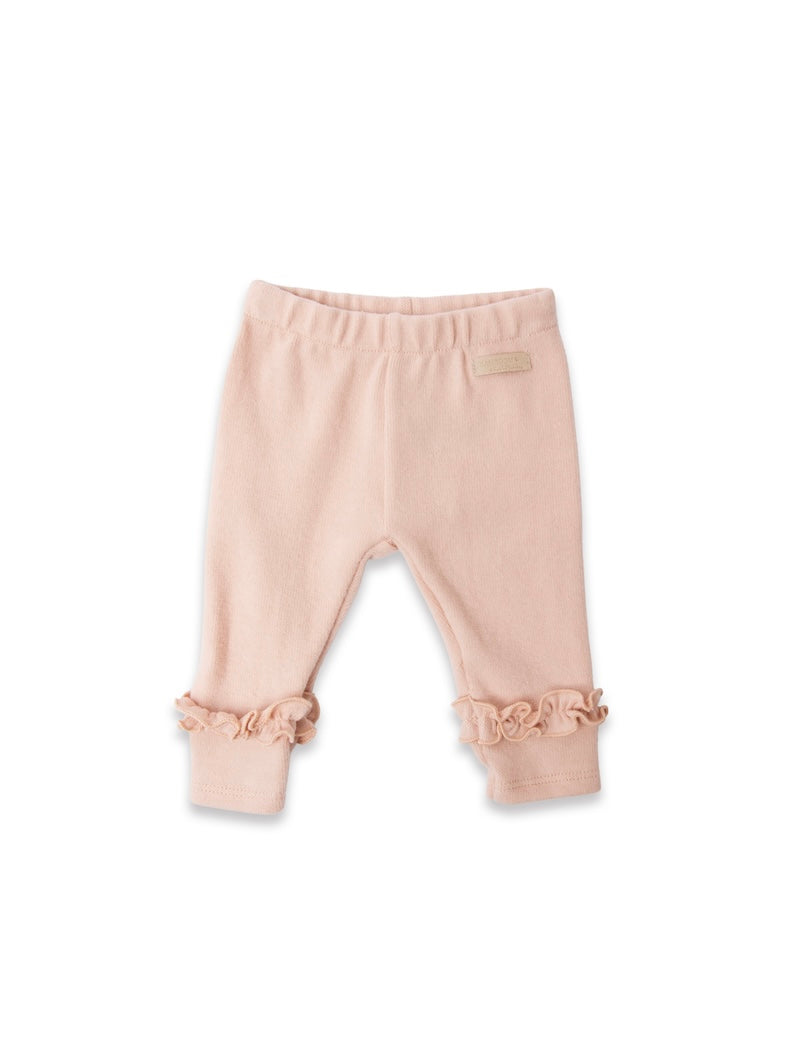 LEGGINS CON BORDO VOLANT - NEONATA - BAMBOO - BAMBOOM 1213TE