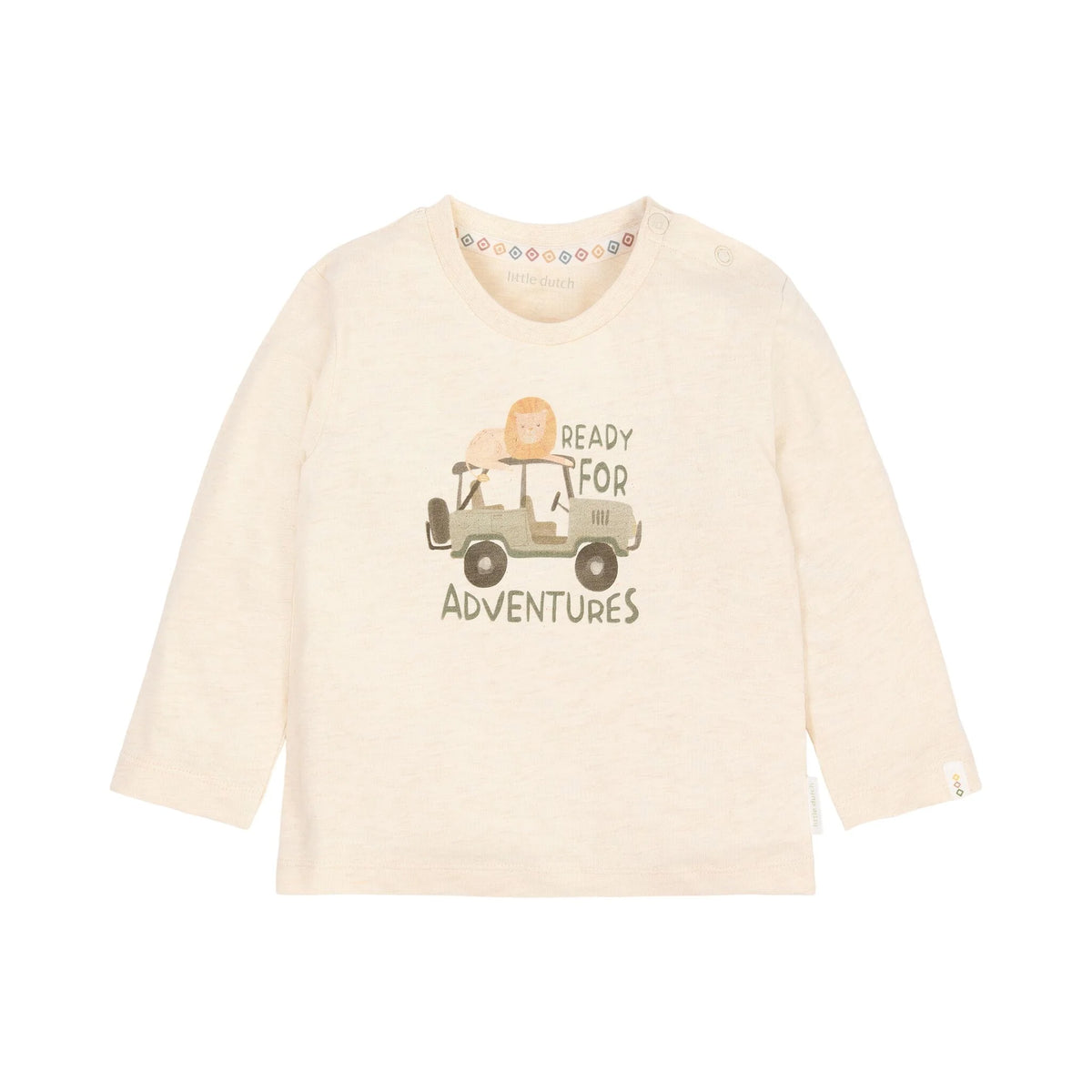 MAGLIA MANICA LUNGA "JEEP" - Neonato - 100% COTONE ORGANICO - LITTLE DUTCH CL26091111