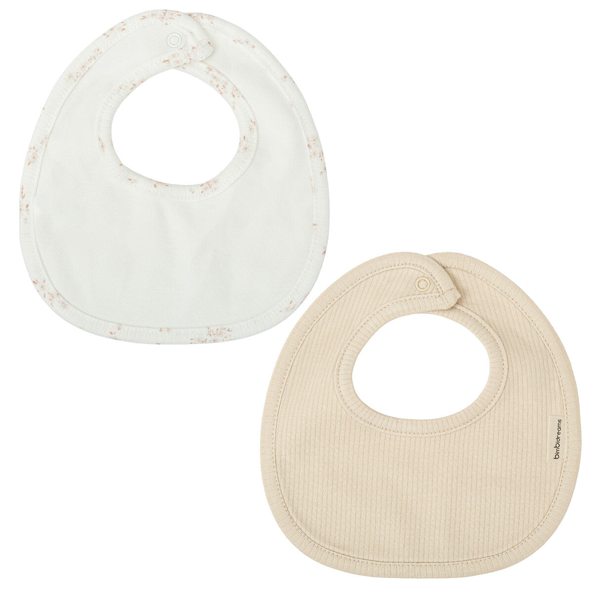 SET 2 BAVAGLINI 19X19 IN BAMBOO E COTONE - Neonato - 50%COTONE ORGANICO-50%BAMBOO - Bimbidreams 190R0410