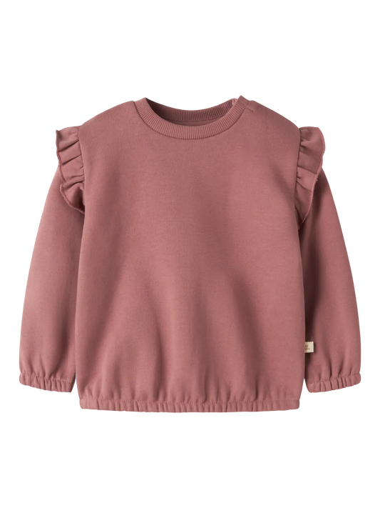 FELPA CON ROUGES SULLA SPALLA - NEONATA - COTONE ORGANICO 100% - LIL ATELIER 13263518