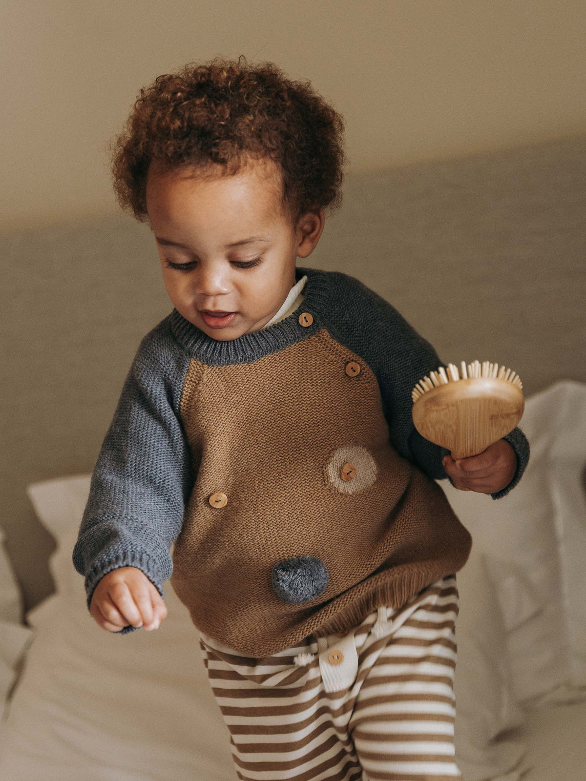 MAGLIONCINO BICOLOR - BAMBINO - VISCOSA-LANA-CASHMERE - SNUG 934AY6W006140