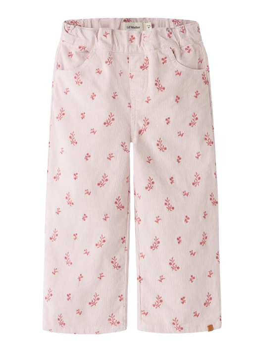 PANTALONE DRITTO CON RICAMO - BAMBINA - VELLUTO A COSTINE - LIL ATELIER 13259137