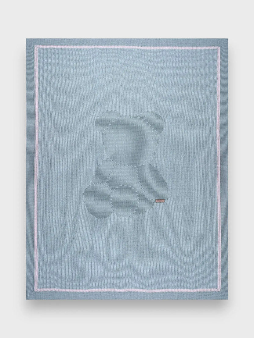 COPERTA CON ORSO - Neonato - LANA 100% - Marlù IS6580