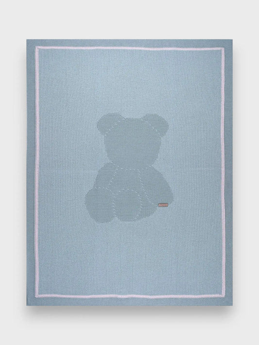 COPERTA CON ORSO - Neonato - LANA 100% - Marlù IS6580