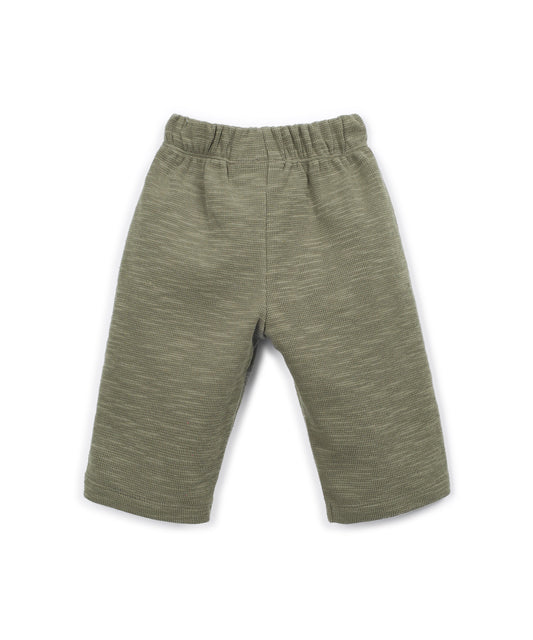 PANTALONE RIB MORBIDO - Neonato - COTONE ORGANICO - PLAY UP 1AT11600
