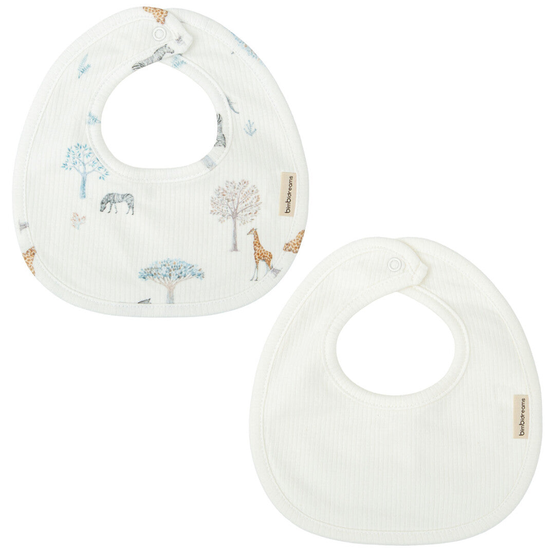 SET 2 BAVAGLINI 19X19 IN BAMBOO E COTONE - Neonato - 50%COTONE ORGANICO-50%BAMBOO - Bimbidreams 190R0410