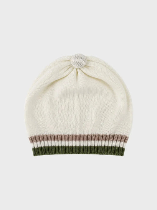 CAPPELLO BORDO RIGATO - Neonato - LANA 100% - Marlù IS5471BT
