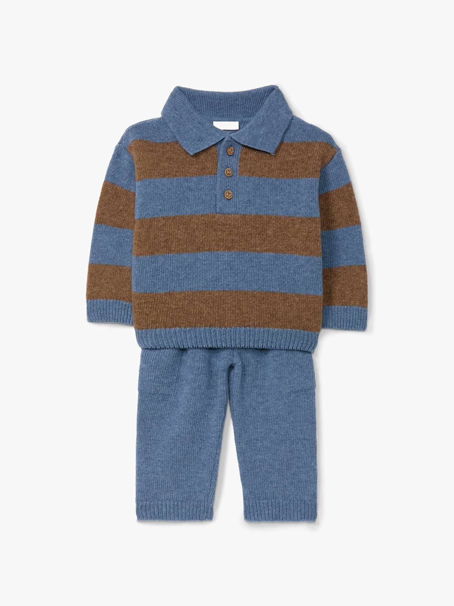 MAGLIONCINO CON COLLETTO POLO E BOTTONCINI - BAMBINO - LANA MERINOS 100% - WEDOBLE I26.10301F