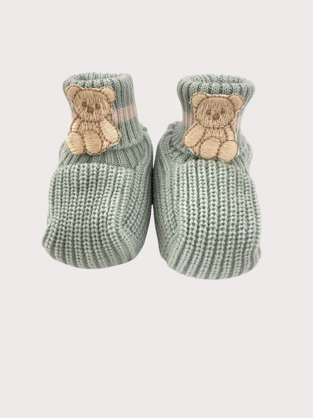 BABBUCCE CON ORSETTO - Neonato - LANA 100% - Marlù IS65S