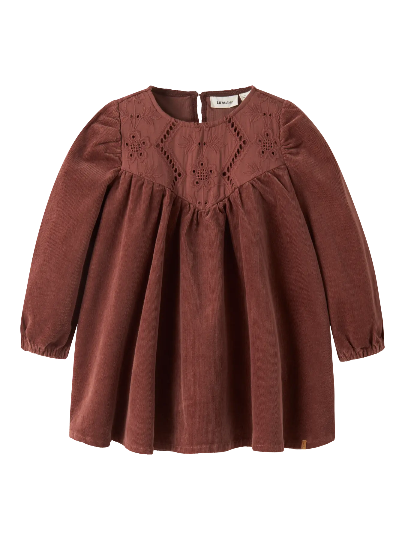 ABITO LEGGERO IN VELLUTO A COSTINE CON RICAMI - BAMBINA - COTONE ORGANICO - LIL ATELIER 13259153