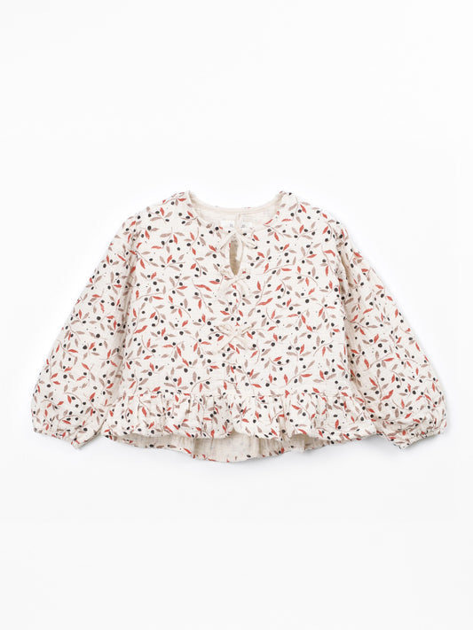 BLUSA IN MUSSOLA - BAMBINA - MUSSOLA DI COTONE - PLAY UP 4AT11251