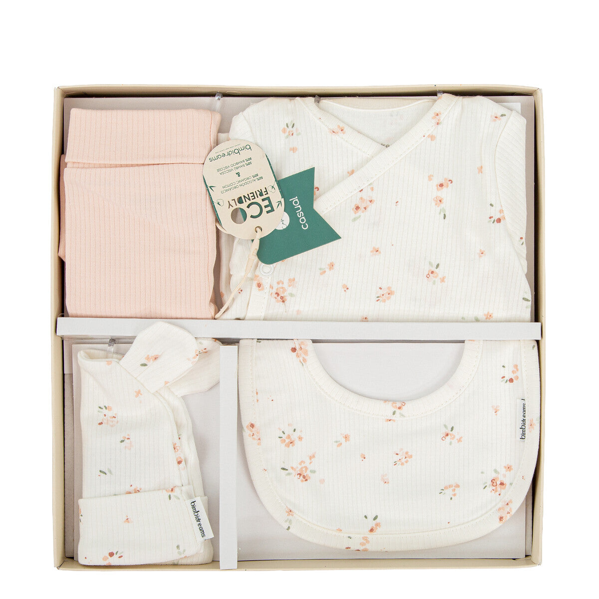 SET 4 PZ COMPLETINO+CAPPELLINO+GIOCHINO - Neonato - COTONE 100% - Bimbidreams S4M41910