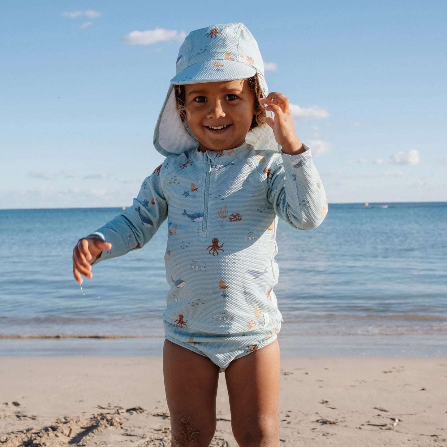 CL26030306 - MAGLIA LUNGA MARE FANTASIA CON ZIP - LITTLE DUTCH