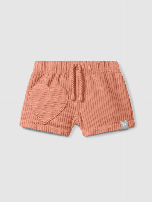 PANTALONCINO "CUORE" IN VELLUTO COSTINE - BAMBINA - VELLUTO A COSTINE - SNUG 934AZ6W044R78