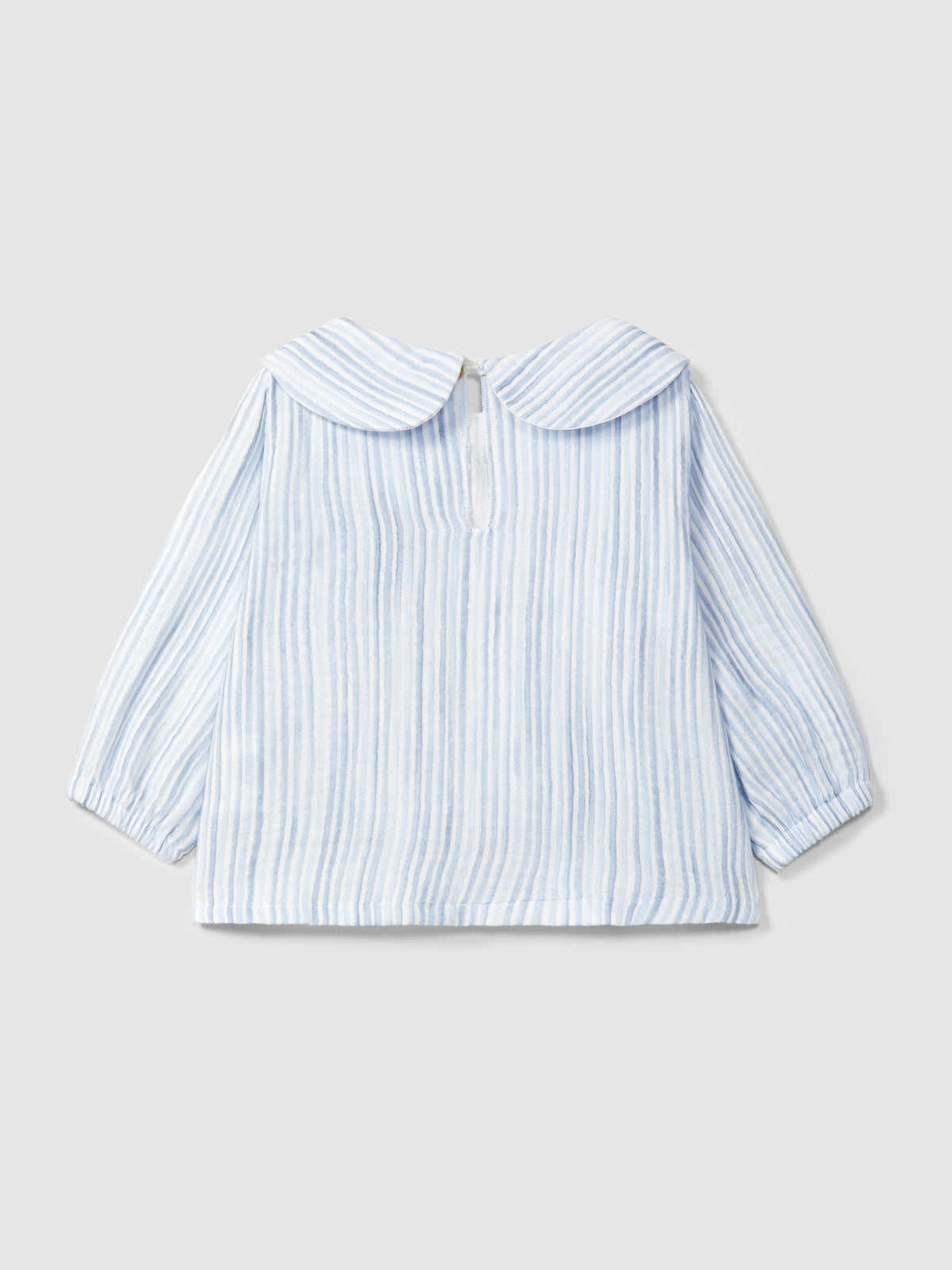 BLUSA CON COLLO RICAMO - NEONATA - COTONE-MUSSOLA - SNUG 934BD6W091J37