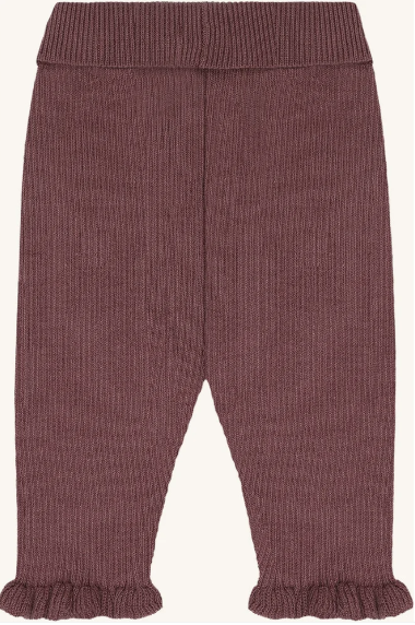 leggins a zampa in filo - NEONATA - 100% COTONE ORGANICO - HUST AND CLAIRE 380030