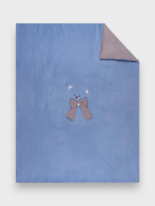 COPERTA VELLUTO ORSO CON FIOCCO - Neonato - Velluto - Marlù IS6781